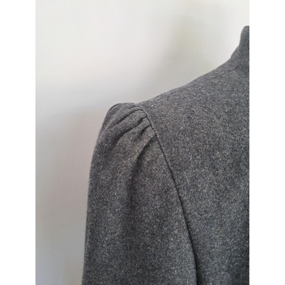 Vintage Neiman Marcus‎ Women's Blazer Gray Wool Blend Jacket w/Pockets - Picture 4 of 8